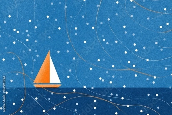 Fototapeta Sailing in a Starry Ocean