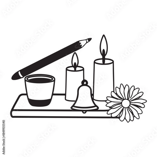 Obraz Mindful Moments Serene Objects for Relaxation and Creativity