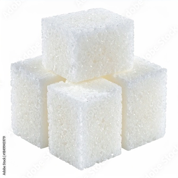 Obraz Stack of white sugar cubes