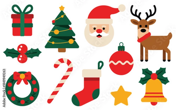 Obraz christmas and new year elements