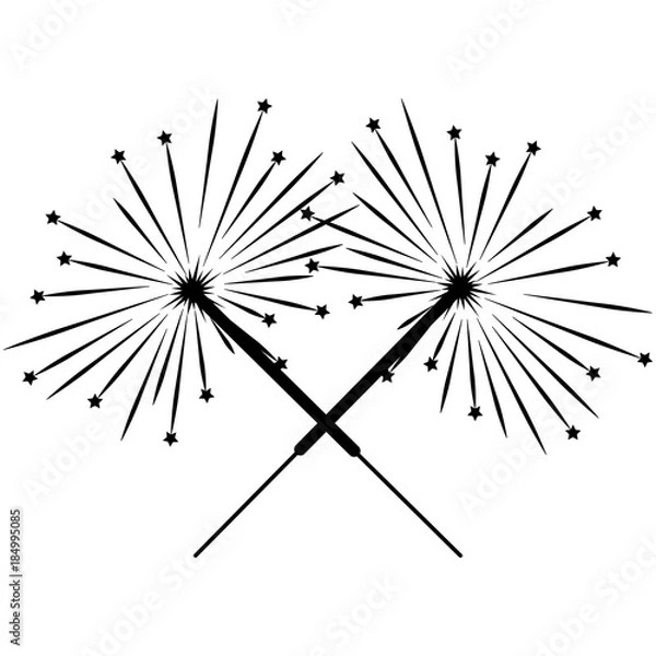 Obraz Double black sparkler sign 34.12