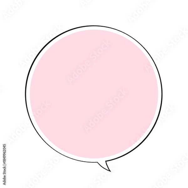 Obraz シンプルな手描きの吹き出し