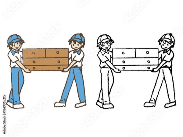Obraz 家具を運ぶ引っ越し業者