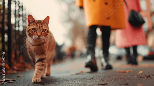 Obraz cat on the street