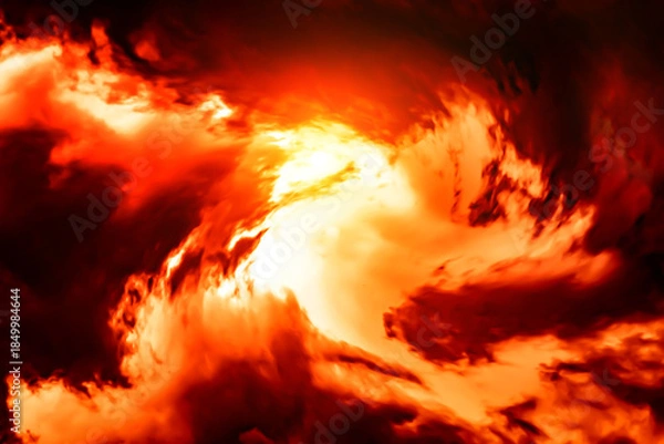 Obraz Blurred Swirl in the Red Clouds