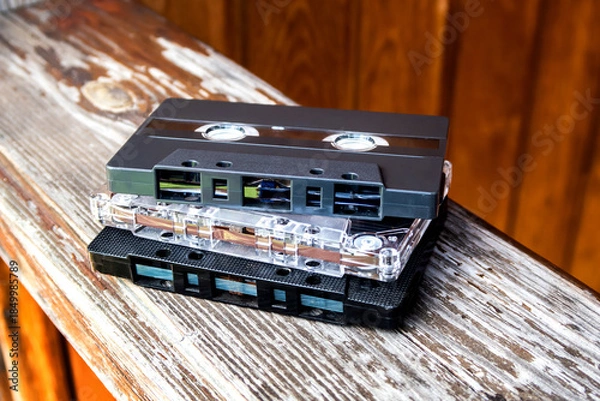 Obraz Audio Tape Cassettes closeup