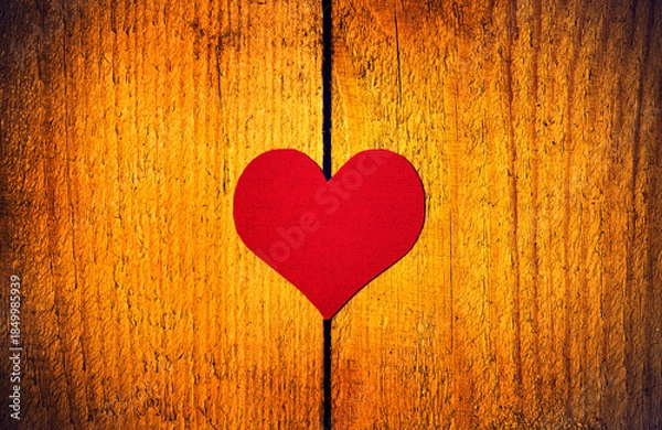 Obraz Red Heart Shape Closeup