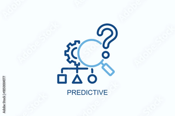 Fototapeta Predictive Icon Or Logo Isolated Vector Illustration