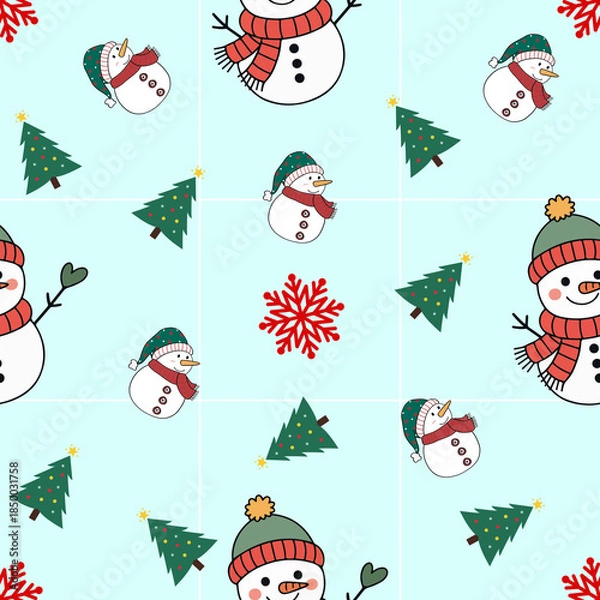 Obraz christmas seamless pattern