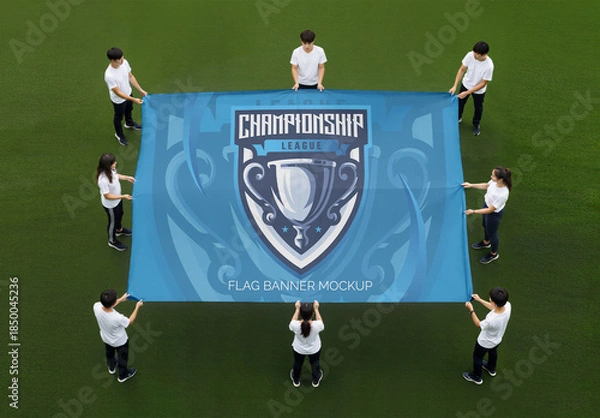 Fototapeta Banner Flag Mockup 03