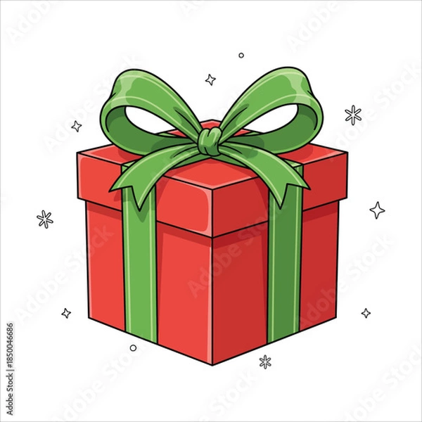 Fototapeta gift box vector illustration