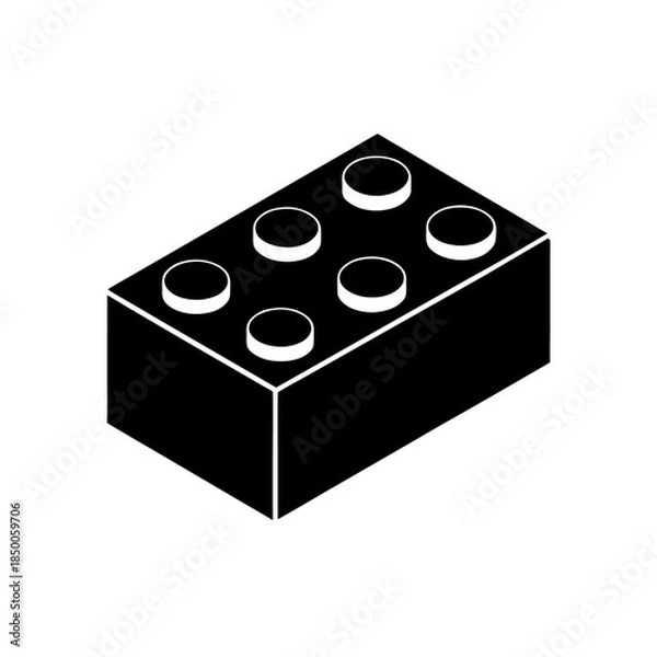 Fototapeta red cube on white background