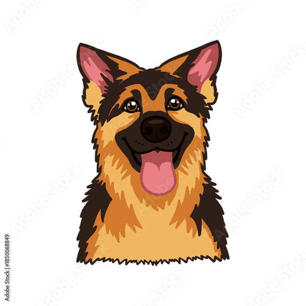 Obraz German shepherd dog face