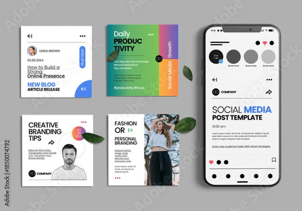 Obraz Creative Social Media Post Template Set