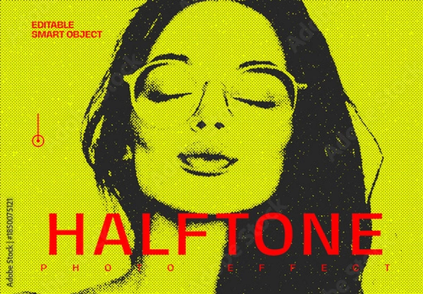 Obraz Dots Print Photo Effect Mockup