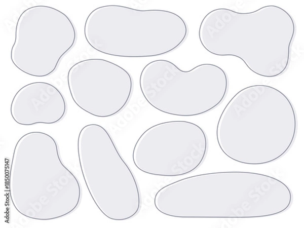 Obraz ふにゃふにゃのゆるいフレームのセット