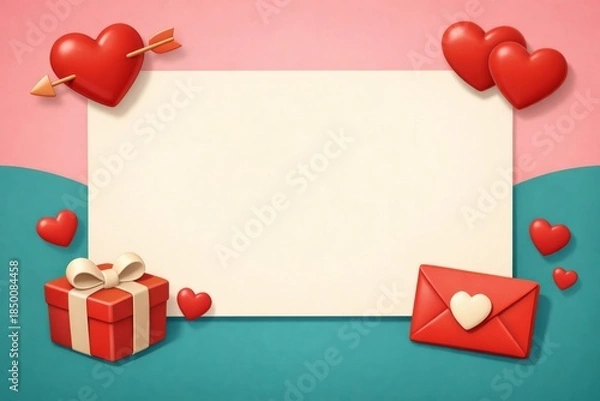 Obraz Romantic Love Message Background