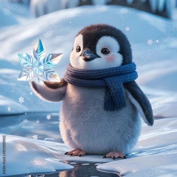 Obraz penguin in snow