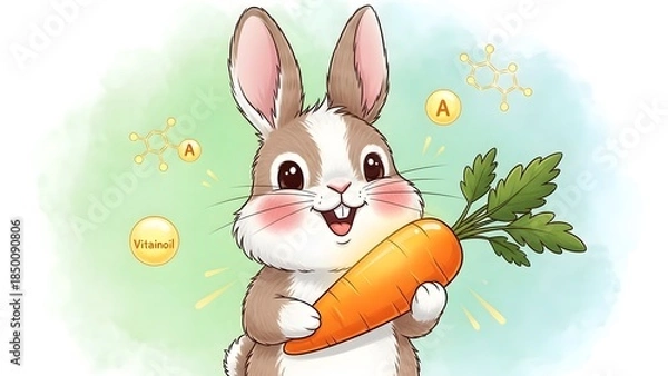 Obraz rabbit with carrot