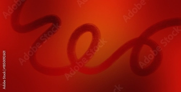 Obraz Warm red abstract modern swirl loop line art grainy gradient background