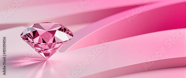 Obraz diamond on pink background