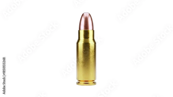 Obraz Single Bullet Isolated on White Background