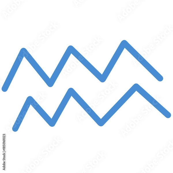 Obraz Zigzag line vector illustration.