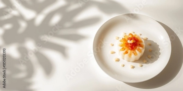 Obraz Traditional Thai sweet dish presented on a serving plate highlighting local culinary heritage, ideal for cultural festivals