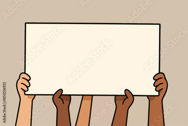 Obraz Empty Protest Banner