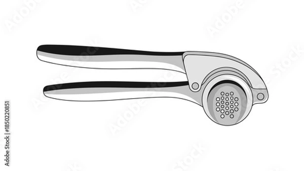 Obraz Garlic Press Kitchen Tool Illustration.