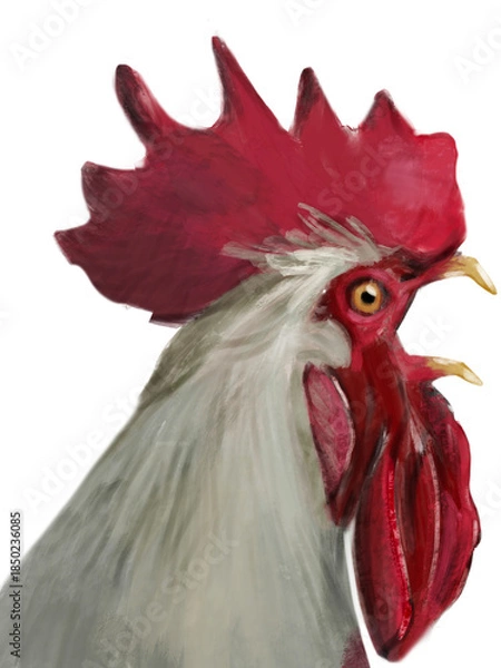 Obraz Rooster isolated on white background