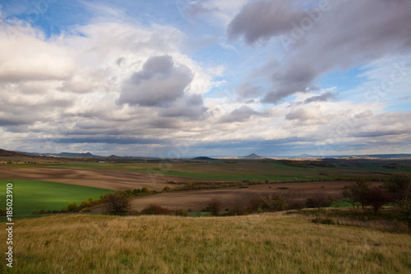 Fototapeta View from the hill  in Central Bohemian Highlands, Czech Republic