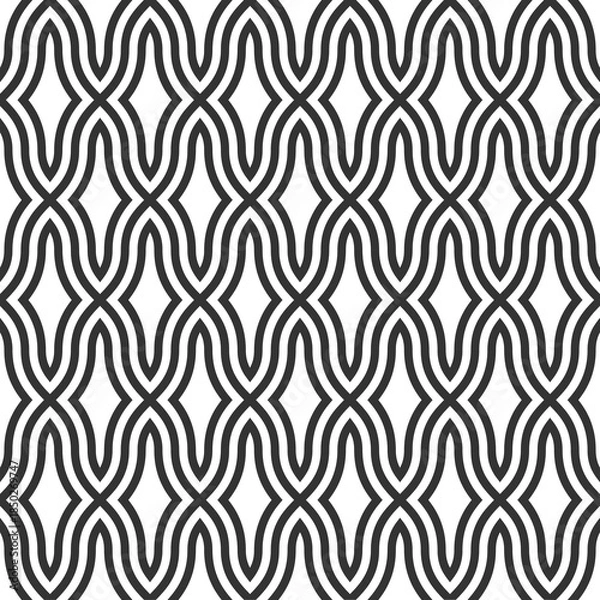 Obraz Abstract seamless pattern. Modern geometric background with shaped tiles.