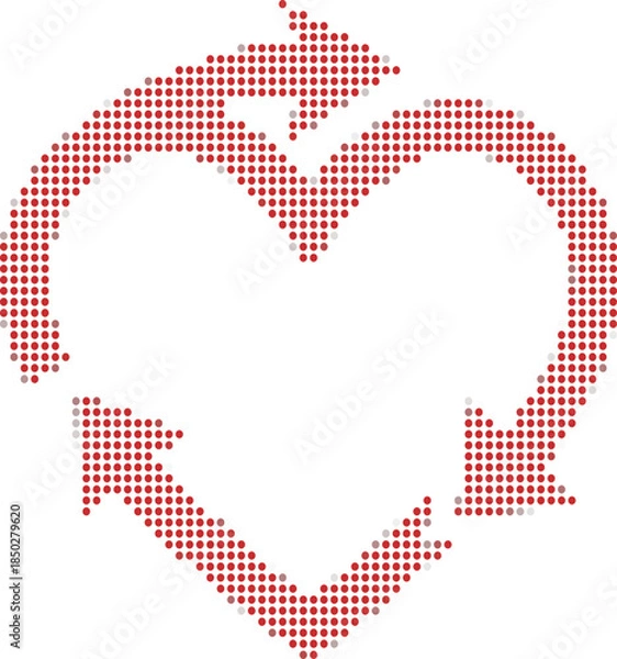 Obraz Red Heart Shape Design