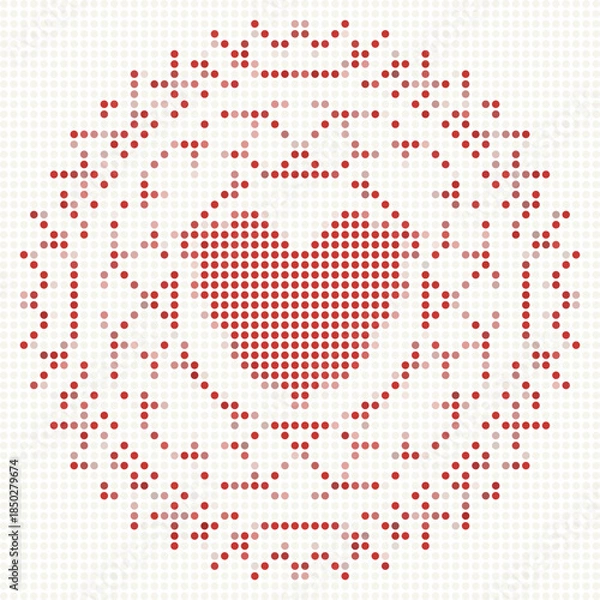 Obraz Simple Red Heart Pattern