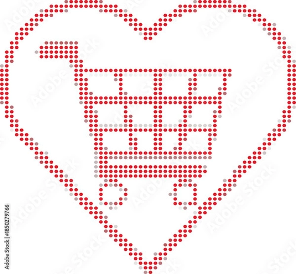 Obraz Shopping Heart Design