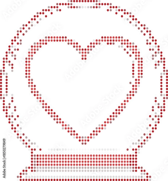 Obraz Simple Heart In Glass Dome