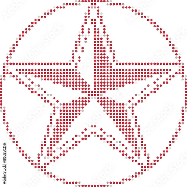 Obraz Simple Red Star Pattern Design