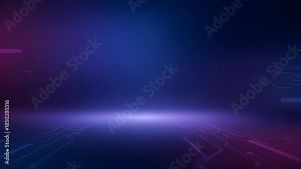 Fototapeta Dark minimal abstract background with smooth digital gradient