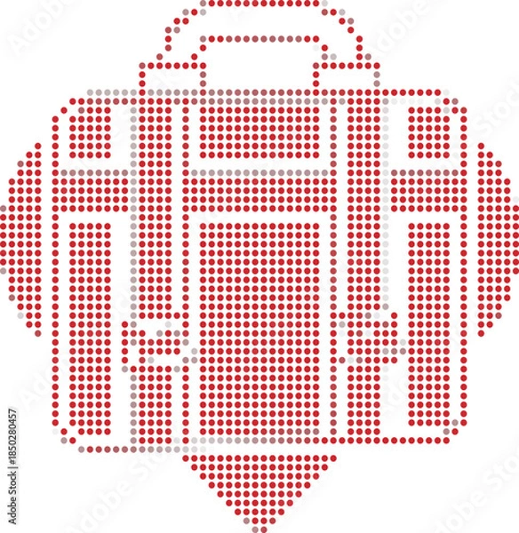 Obraz Simple Red Robot Pattern