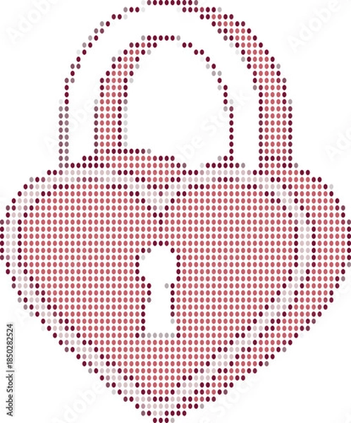 Obraz Heart Shaped Lock Security Protection Concept Digital Access Control System