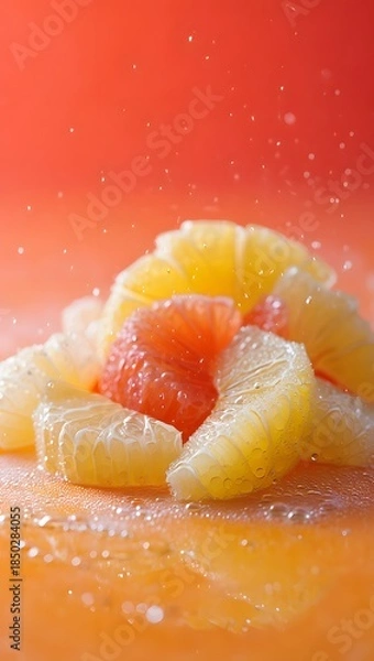 Obraz Grapefruit Slice with Water Splash