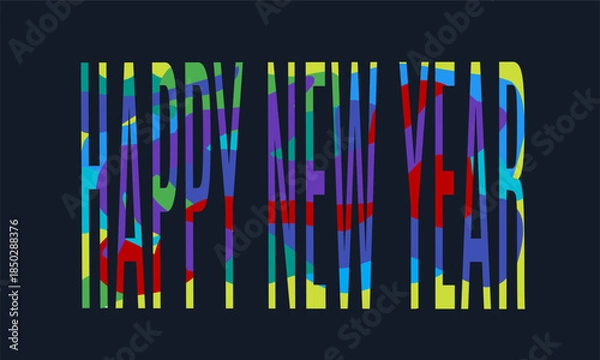 Obraz Happy newyear typographi