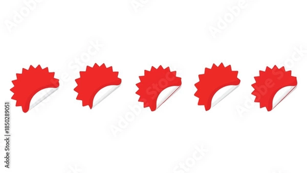 Obraz Red Gear Wheels or Cogwheels in a Row.