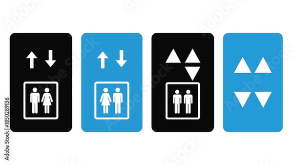 Obraz Set of Directional Signs for Men and Women.