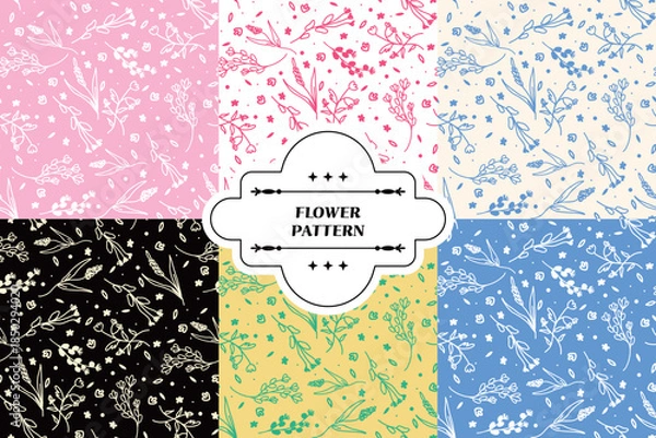 Obraz 손그림 꽃 패턴