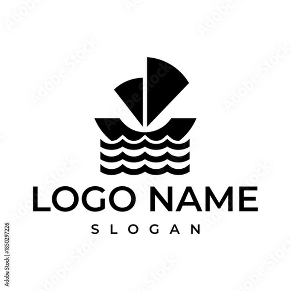 Obraz Sailboat Logo Vector