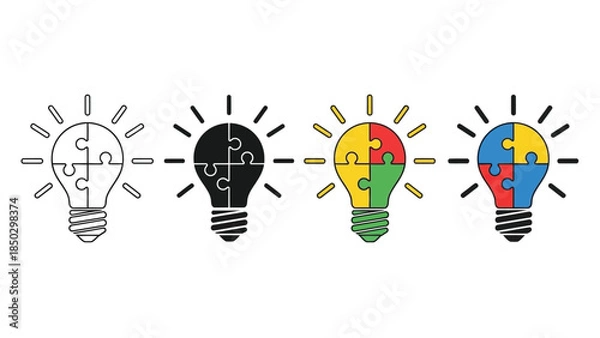 Obraz Light Bulbs Representing Ideas and Creativity.