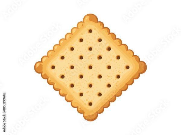 Fototapeta Saltine cracker on white background