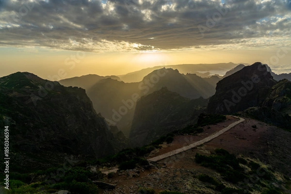 Fototapeta Madeiran Sunset Path